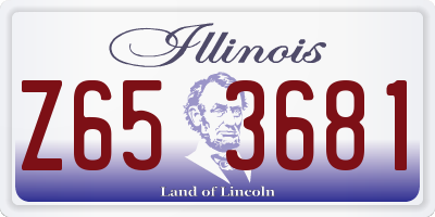 IL license plate Z653681