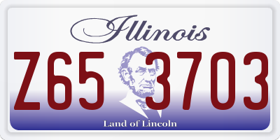 IL license plate Z653703