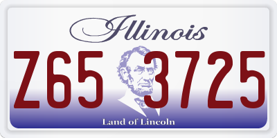IL license plate Z653725