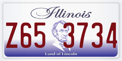 IL license plate Z653734