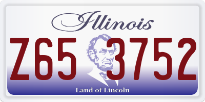 IL license plate Z653752
