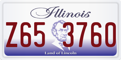 IL license plate Z653760