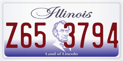 IL license plate Z653794