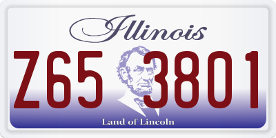 IL license plate Z653801