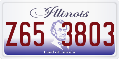 IL license plate Z653803