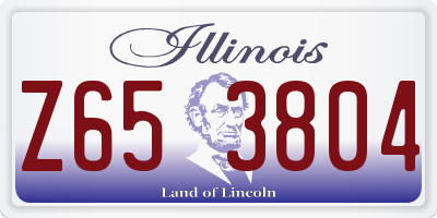 IL license plate Z653804