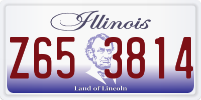 IL license plate Z653814