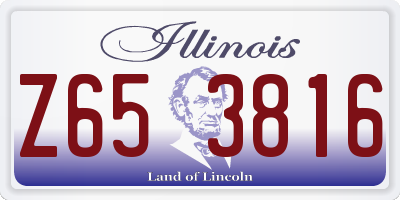 IL license plate Z653816