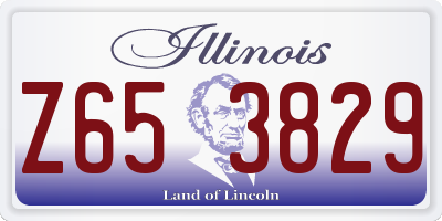 IL license plate Z653829