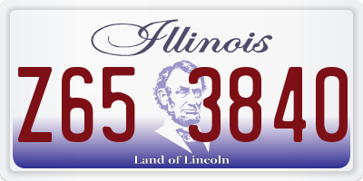 IL license plate Z653840