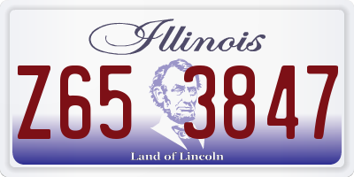 IL license plate Z653847