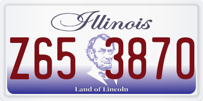 IL license plate Z653870