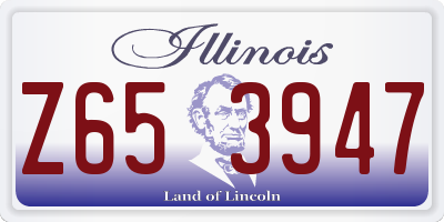 IL license plate Z653947
