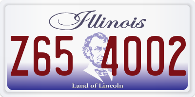 IL license plate Z654002