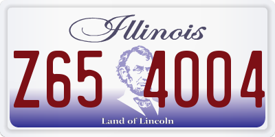 IL license plate Z654004