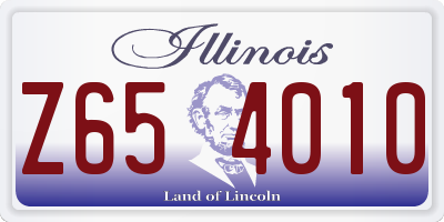 IL license plate Z654010