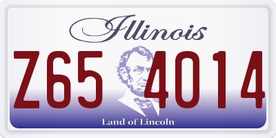 IL license plate Z654014