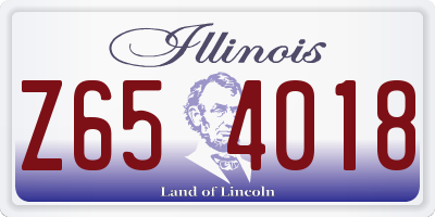 IL license plate Z654018