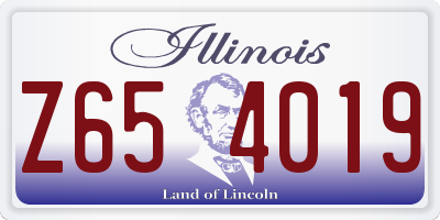 IL license plate Z654019