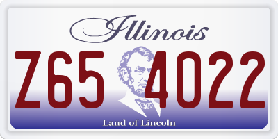 IL license plate Z654022