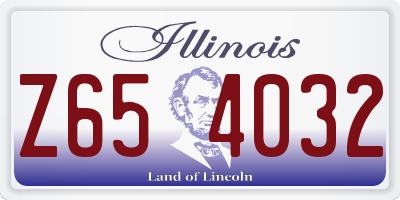 IL license plate Z654032