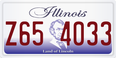 IL license plate Z654033