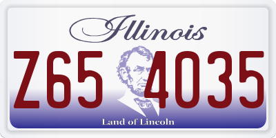 IL license plate Z654035