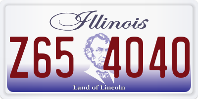 IL license plate Z654040