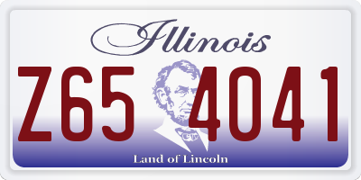 IL license plate Z654041