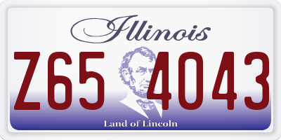 IL license plate Z654043