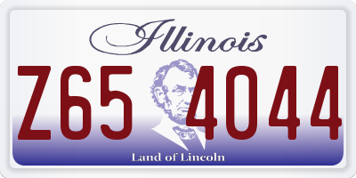 IL license plate Z654044
