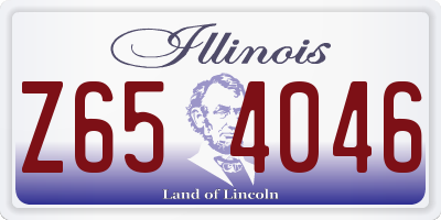 IL license plate Z654046