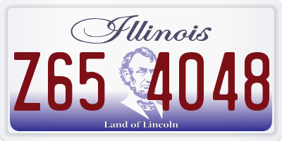 IL license plate Z654048