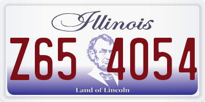 IL license plate Z654054