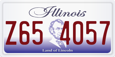 IL license plate Z654057