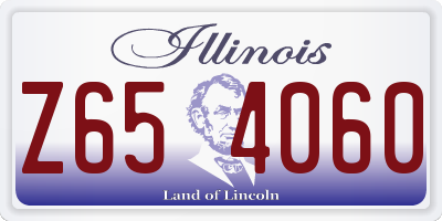 IL license plate Z654060
