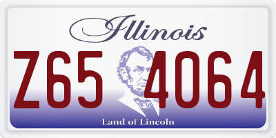 IL license plate Z654064