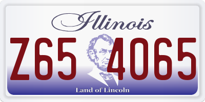 IL license plate Z654065