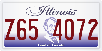 IL license plate Z654072