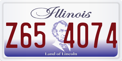 IL license plate Z654074