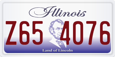 IL license plate Z654076