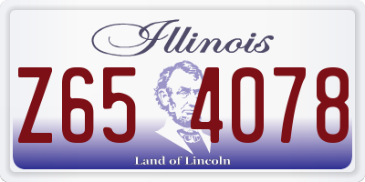 IL license plate Z654078