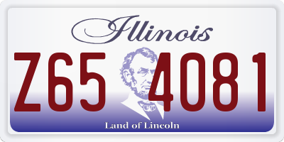 IL license plate Z654081