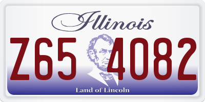IL license plate Z654082
