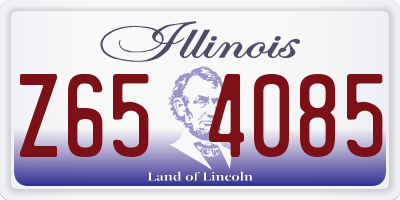 IL license plate Z654085