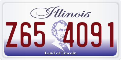 IL license plate Z654091
