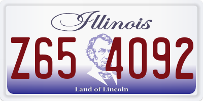 IL license plate Z654092