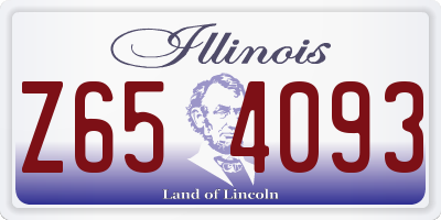 IL license plate Z654093