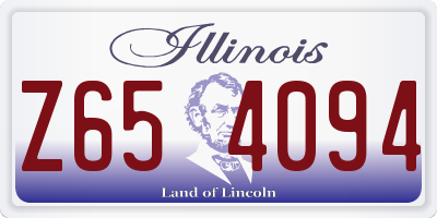 IL license plate Z654094