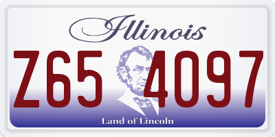 IL license plate Z654097